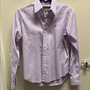 Ralph Lauren Purple Striped Womens Shirt